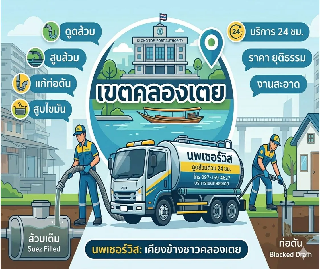 ดูดส้วมเขตคลองเตย นพเซอร์วิส