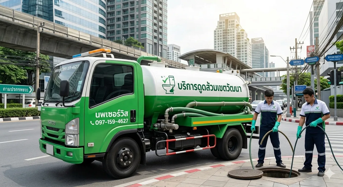 นพเซอร์วิส รถดูดส้วมเขตวัฒนา ด่วน 24 ชม